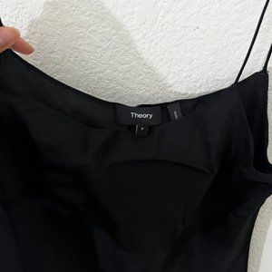 Theory Black Satin Camisole in Small